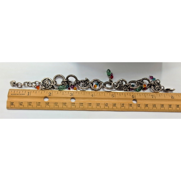 Brighton Chakra Charm Bead Bracelet Rare ! tarnished - Picture 12 of 12